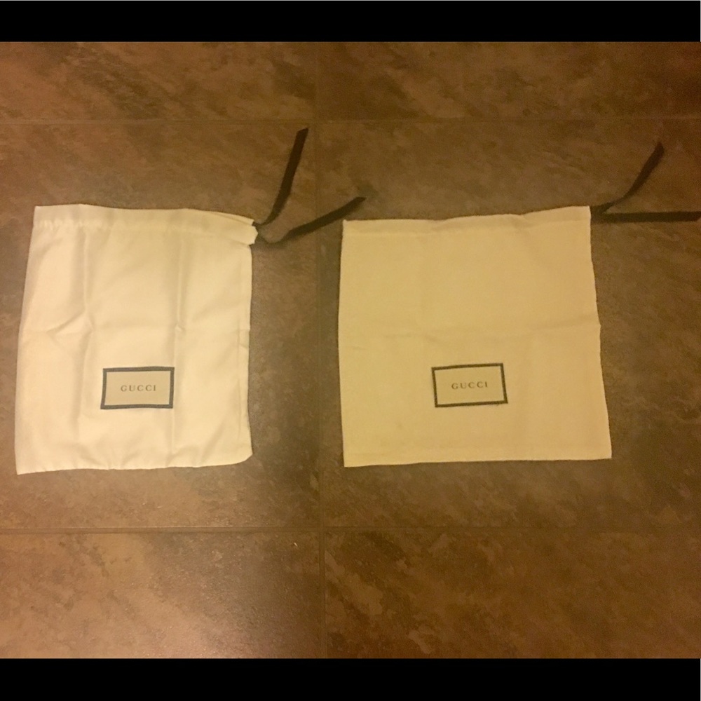 Gucci silk dust bags